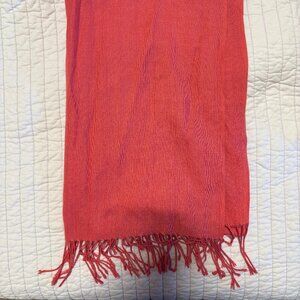 Bright coral hot pink scarf/wrap